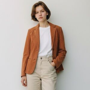 Women's Brown Blazer Jacket